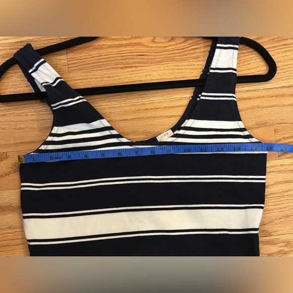 J. Crew Villa Button-Back Detail Dress Black/Cream Stripe  - Size Small - Picture 8 of 10